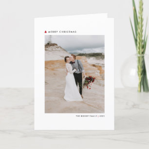 Cartes Pour Fêtes Annuelles Red Modern Christmas Tree Joyeux Noël Photo