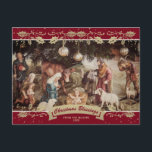 Cartes Pour Fêtes Annuelles Red Nativité Scene Christian Christmas Photo<br><div class="desc">Célébrez les fêtes avec cette carte postale de Noël rouge et religieuse qui met en vedette la crèche.</div>