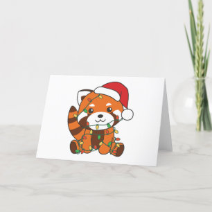 Cartes Pour Fêtes Annuelles Red Panda Christmas Winter Animals Red Pandas