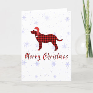 Cartes Pour Fêtes Annuelles Red Plaid Buffalo Labrador Retriever Chien Noël