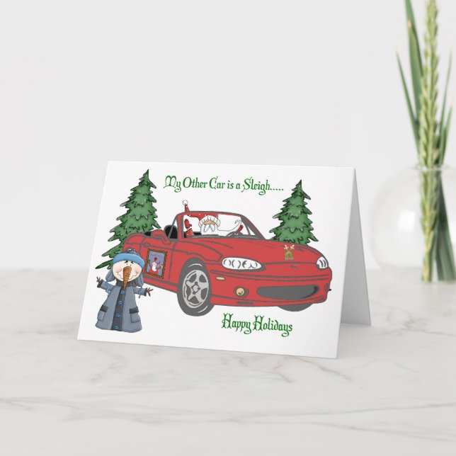 Cartes Pour Fêtes Annuelles Red Santa (Devant)