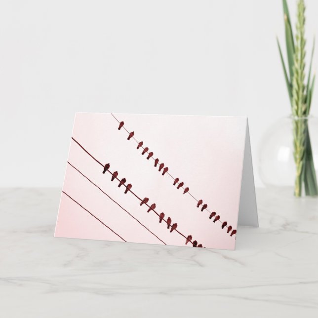 Cartes Pour Fêtes Annuelles "Redbirds" sur le fil (Devant)