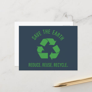 Cartes Pour Fêtes Annuelles Réduire la réutilisation recycler sauver la terre