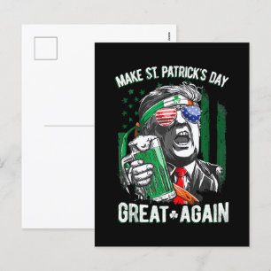 Cartes Pour Fêtes Annuelles Refaire la Saint-Patrick avec humour Trump