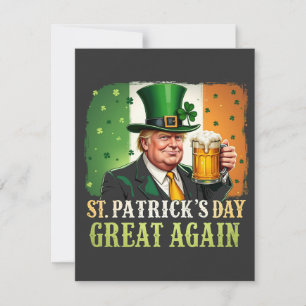 Cartes Pour Fêtes Annuelles Refaire la Saint-Patrick grande encore Trump Irlan