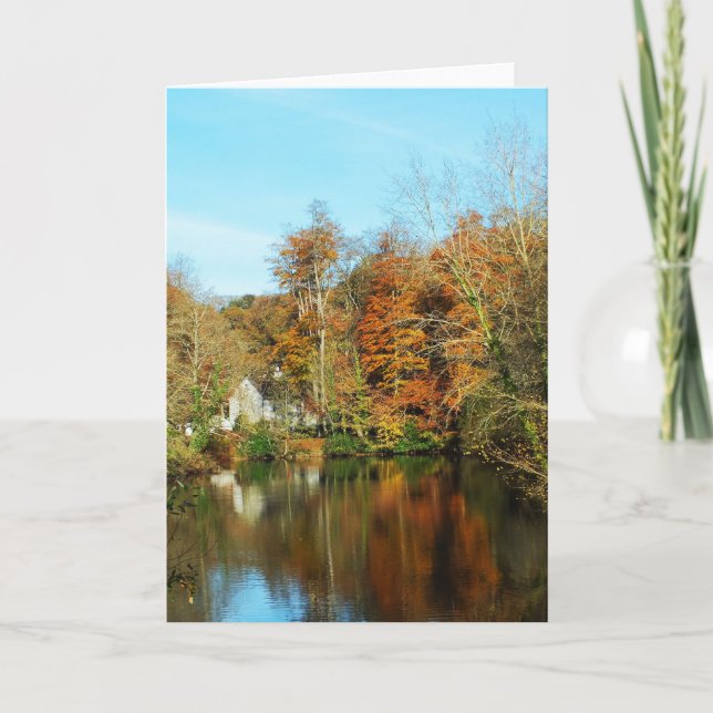 Cartes Pour Fêtes Annuelles Reflets en automne (Devant)