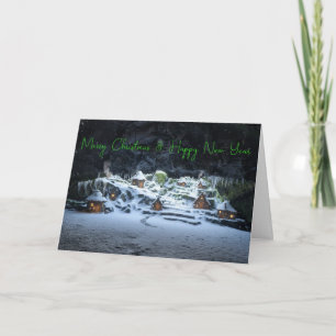 Cartes Pour Fêtes Annuelles Refuge hivernal du peuple caché