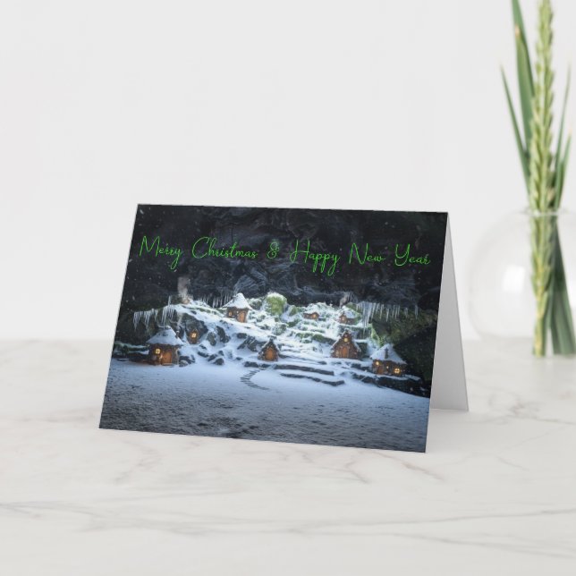 Cartes Pour Fêtes Annuelles Refuge hivernal du peuple caché (Devant)