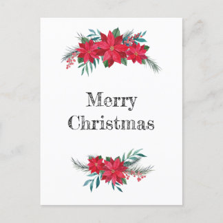 Cartes Pour Fêtes Annuelles Refugio de invierno de Poinsettias
