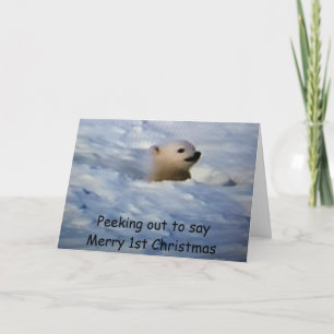 Cartes Pour Fêtes Annuelles REGARDANT POUR DIRE JOYEUX 1er NOËL