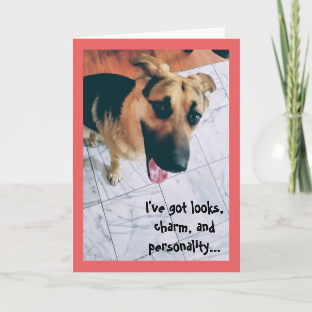 Cartes Pour Fêtes Annuelles Regarde et chien Valentine de personnalité (Devant)