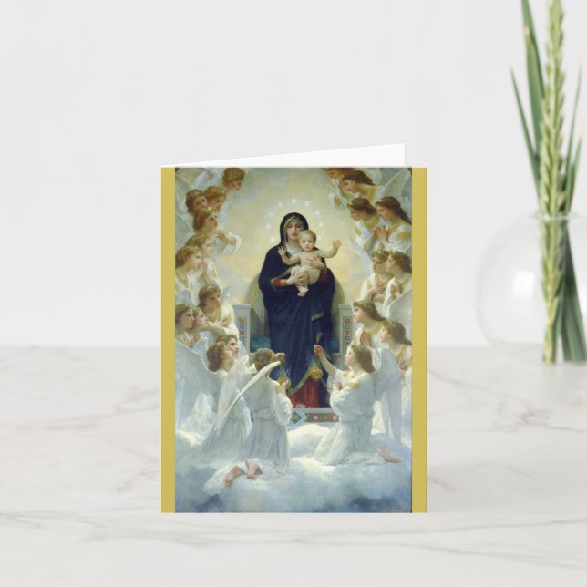 Cartes Pour Fêtes Annuelles Regina Angelorum… Bouguereau 1900 (Devant)