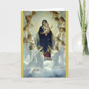 Cartes Pour Fêtes Annuelles Regina Angelorum ... Bouguereau 1900