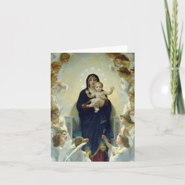 Cartes Pour Fêtes Annuelles Regina Angelorum… Bouguereau 1900 (Devant)