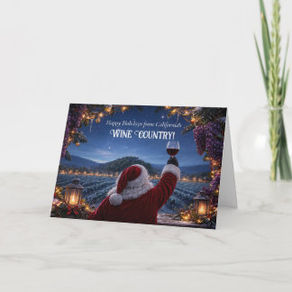 Cartes Pour Fêtes Annuelles Région de Noël en Californie, pays du vin Santa