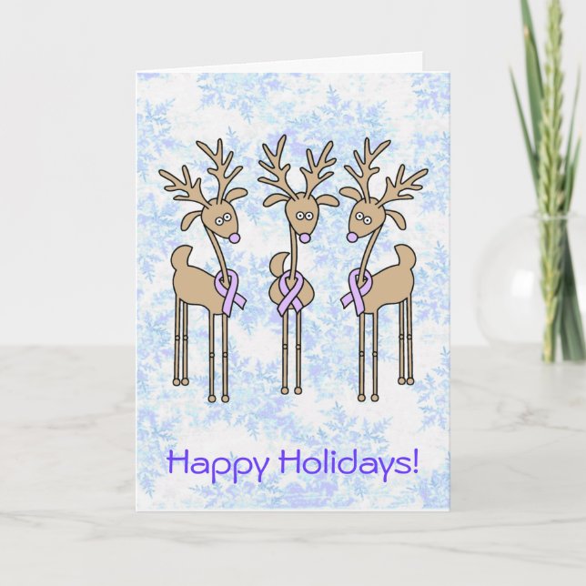 Cartes Pour Fêtes Annuelles Reindeer à ruban (Devant)