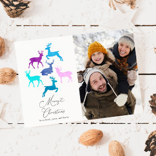 Cartes Pour Fêtes Annuelles Reindeer Candy Pastel Photo de Noël