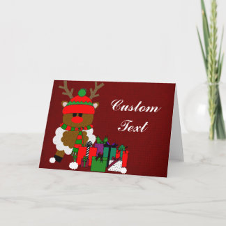 Cartes Pour Fêtes Annuelles Reindeer et présents de Noël