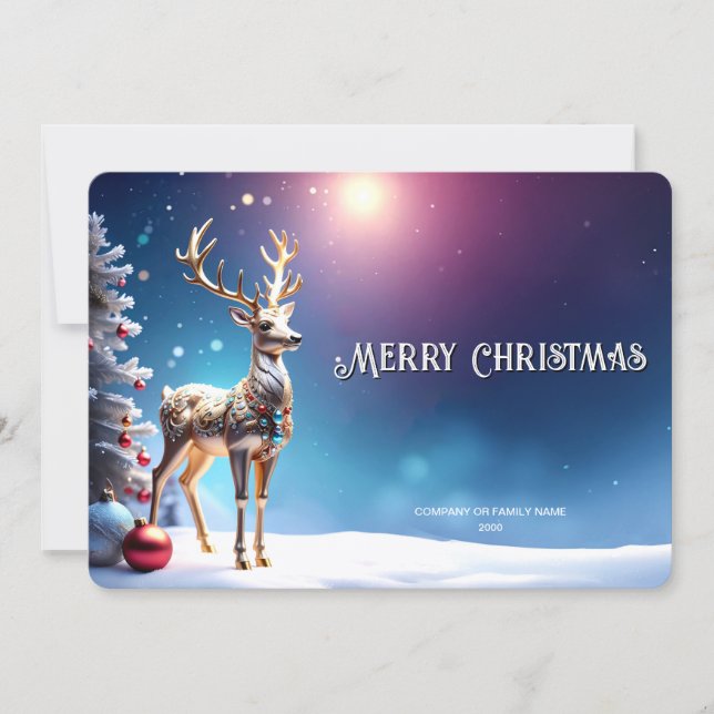Cartes Pour Fêtes Annuelles Reindeer Jewels Christmas Holiday Card (Devant)