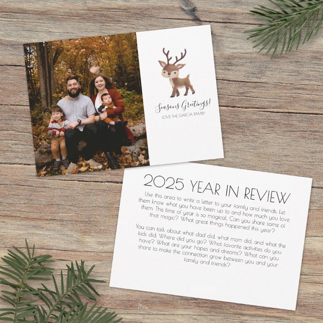 Cartes Pour Fêtes Annuelles Reindeer Photo Christmas Card (Créateur téléchargé)