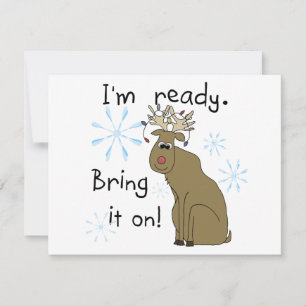 Cartes Pour Fêtes Annuelles Reindeer prêt pour les T-shirts et cadeaux de Noël