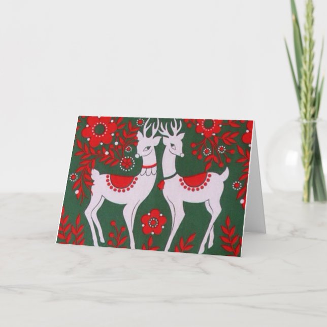 Cartes Pour Fêtes Annuelles Reinder (Devant)