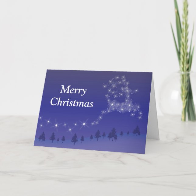 Cartes Pour Fêtes Annuelles Reinder de Noël (Devant)