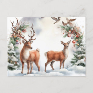 Cartes Pour Fêtes Annuelles Reinder de Noël