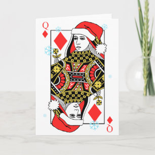 Cartes Pour Fêtes Annuelles Reine de Joyeux Noël des diamants