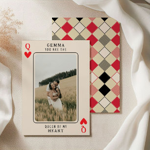 Cartes Pour Fêtes Annuelles Reine de mon cœur Photo personnalisée pour la Sain