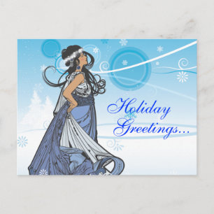 Cartes Pour Fêtes Annuelles Reine de neige de vacances