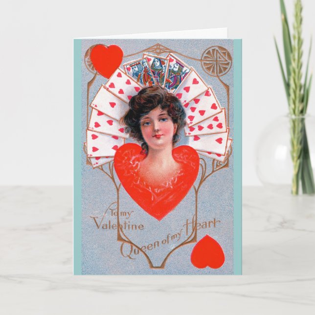Cartes Pour Fêtes Annuelles REINE DES COEURS, Saint Valentin (Devant)