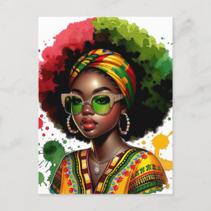 Cartes Pour Fêtes Annuelles Reine Noire Éduquée Mélanine Femme Diplômée HBCU S