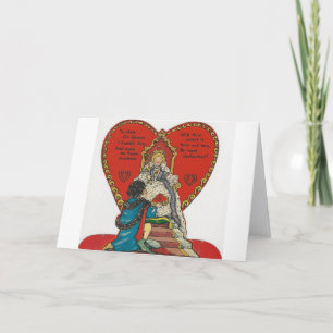 Cartes Pour Fêtes Annuelles Reine vintage des Coeurs Valentine