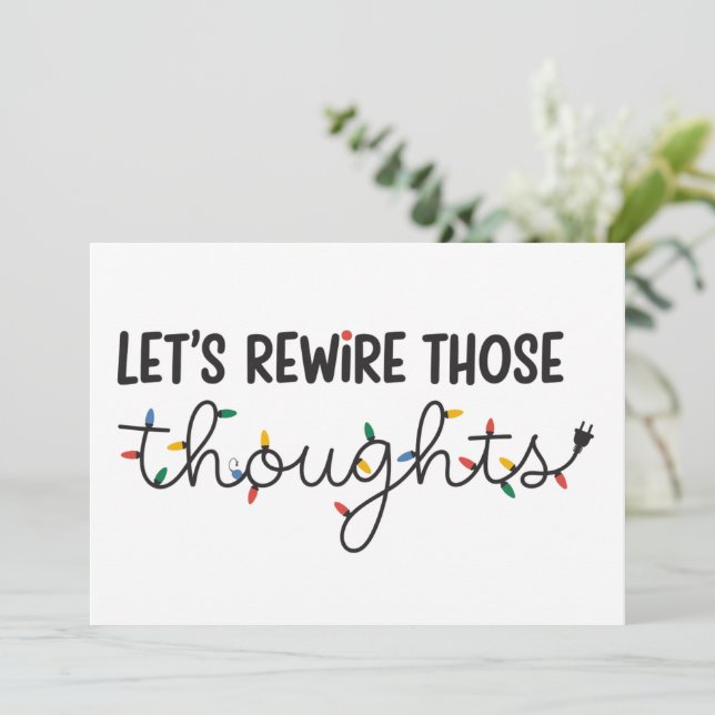 Cartes Pour Fêtes Annuelles Réinventons Ces Pensées Noël Santé Mentale (Debout devant)