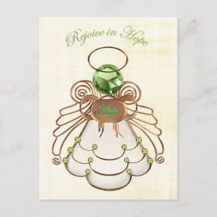 Cartes Pour Fêtes Annuelles Rejoice in Hope - Noël Ange de l'espoir