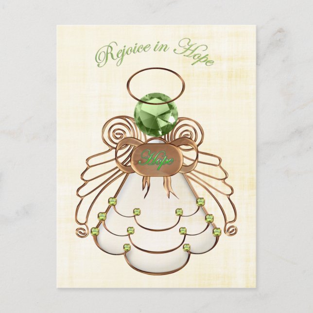 Cartes Pour Fêtes Annuelles Rejoice in Hope - Noël Ange de l'espoir (Devant)