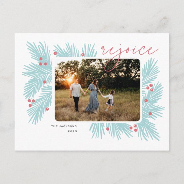 Cartes Pour Fêtes Annuelles Rejoignez les branches des arbres de Noël et les b (Devant)