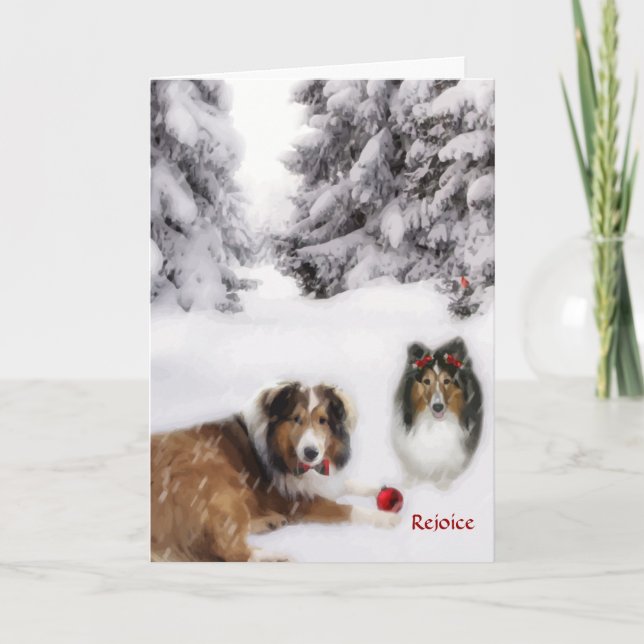 Cartes Pour Fêtes Annuelles Réjouissez-vous (Devant)