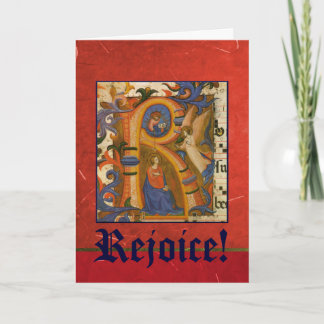 Cartes Pour Fêtes Annuelles Réjouissez-vous ! Ange de Noël personnalisable