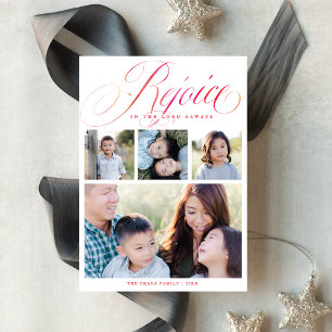 Cartes Pour Fêtes Annuelles Réjouissez-Vous Dans Le Seigneur Toujours Religieu