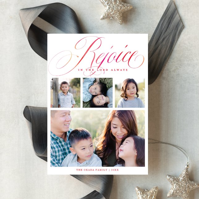 Cartes Pour Fêtes Annuelles Réjouissez-Vous Dans Le Seigneur Toujours Religieu (Créateur téléchargé)