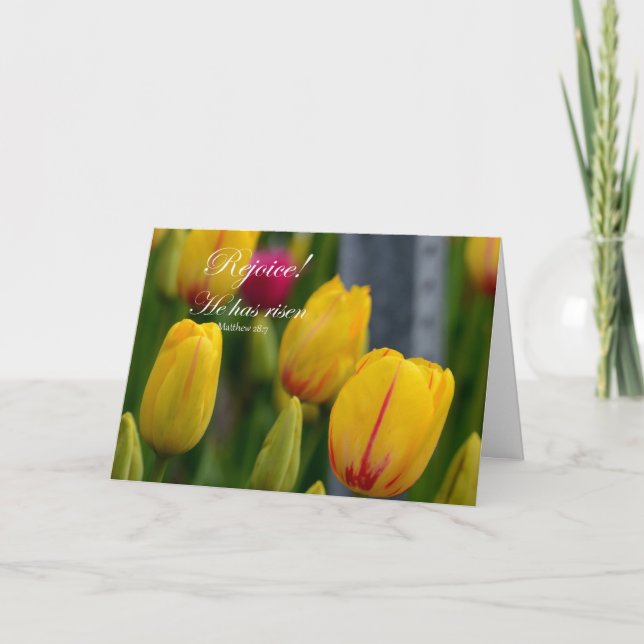 Cartes Pour Fêtes Annuelles Réjouissez-vous ! Il est ressuscité (Devant)