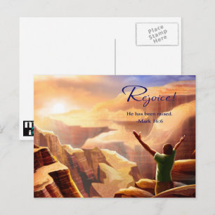 Cartes Pour Fêtes Annuelles Réjouissez-vous. Pâques religieuses chrétiennes