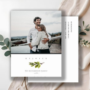 Cartes Pour Fêtes Annuelles Rejoyeux photo de Noël de la branche de pin