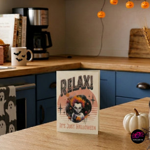 Cartes Pour Fêtes Annuelles Relax C'est Juste Halloween Enfant Clown Effrayant