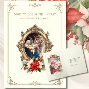 Cartes Pour Fêtes Annuelles Religieuse Mère Marie Anges Bébé Jésus Photo