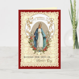 Cartes Pour Fêtes Annuelles Religieuse Vierge Marie Fête des mères catholiques