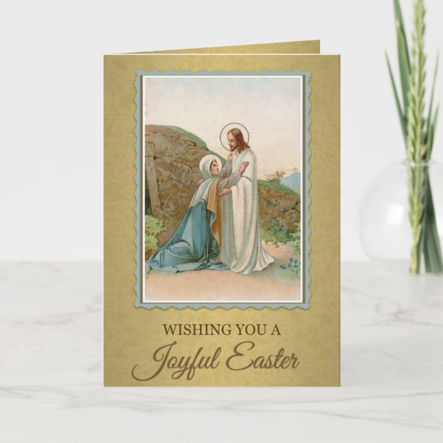 Cartes Pour Fêtes Annuelles Religieux Bonne Résurrection de Pâques Pascha (Devant)