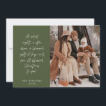 Cartes Pour Fêtes Annuelles Religieux, Joyeux Noël, Photo de la famille chréti<br><div class="desc">Religieux, Chrétien, Noël le plus joyeux, Salutation de saison, Joyeux Fêtes, Joyeux Noël, thème vert. (Une nuit silencieuse, une étoile au-dessus, un don béni d'espérance et d'amour. Un Noël béni pour vous ! ) Célébrez la saison avec ce carte photo de famille (imprimé et / ou téléchargement numérique, accueil envoyé...</div>